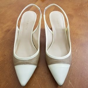 Patent, Tweed, Leather Soled Slingbacks Kitten